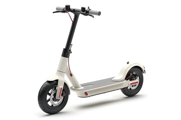 Modern Electric Scooter Design Shown in White