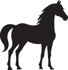 Obraz premium A silhouette of a running horse