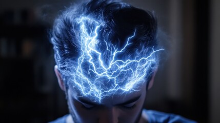 Be Electrific Day Electrifying mind concept with lightning strikes symbolizing innovative thought and energy
