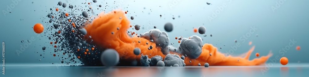 Poster mesmerizing 3d animation of wave packet absorption and emission dynamics a captivating visual repres