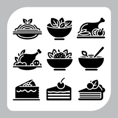 Fruit in basket silhouette vector
