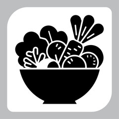 Flavorful Wellness Icons Chic Black Logo Designs Capture the Flavorful Nutritional Goodness of a St
