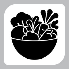 Bowl of Fruits Silhouette Illustration in Vector Format HighResolution for Designers
