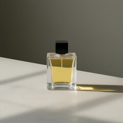 Serenity Perfume Elegance on Stone with Warm Focus