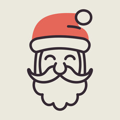 Santa Claus Father Christmas character face icon