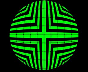 Green and Black Illustrations Globe