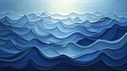 Dreamy Abstract Ocean Waves