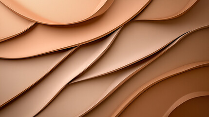 A Mocha Mousse gradient poster with abstract geometric shapes, featuring subtle textures and soft transitions between light and dark tones, ideal for a minimalist branding concept.