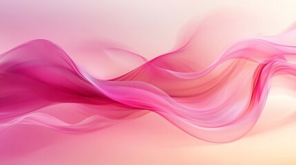 Abstract Pink Flowing Waves