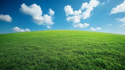 Obraz premium Lush Green Hill Under Blue Sky