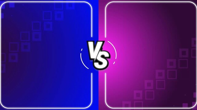Versus VS animation background featuring bold graphics and dynamic motion perfect for gaming sports competitions creative projects and energetic video editing themes