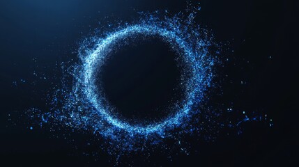 Obraz premium Digital Blue Particle Ring