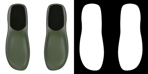 3D rendering illustration of plastic boots