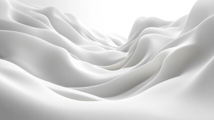 Obraz premium Abstract White Fabric Waves