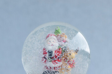 Festive Decorations with Santa Claus, Snow Fun and Snow Globe