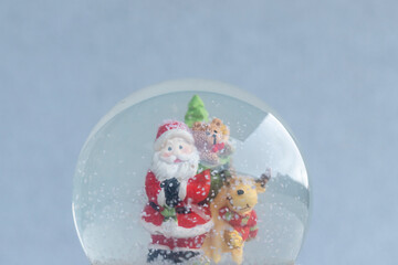 Festive Decorations with Santa Claus, Snow Fun and Snow Globe
