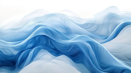 Obraz premium Abstract Blue Wave Art