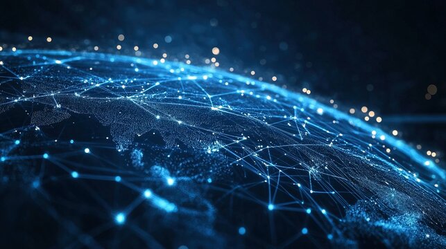 Fototapeta visual world technology comunnication and information on the earth