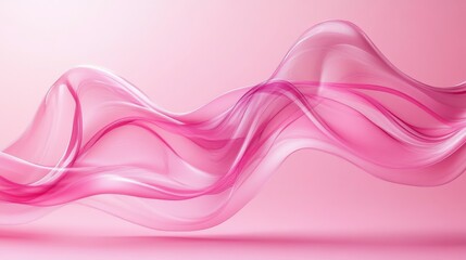 Abstract Pink Wave Art