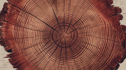 Fototapeta premium cross section of tree trunk Generative Ai tehnology