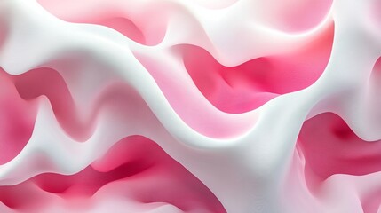 Abstract Pink and White Waves