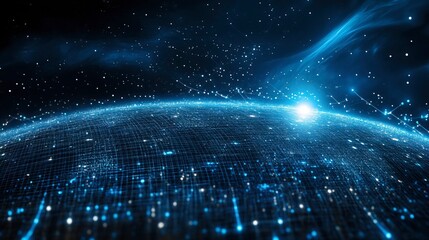 Fototapeta premium visual world technology comunnication and information on the earth