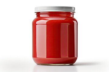 Empty label can on white background