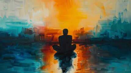 Mental world of human concept. Meditation practice. Introspection, phycology. Psychological session
