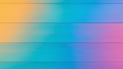 Multicolor gradient background with blue, pink, and yellow hues, wooden texture, minimalistic design, smooth surface, vibrant abstract composition, copy space for text