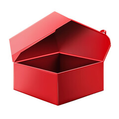 Open red gift box ready for celebration, party, or surprise during festive occasions in a bright, cheerful setting, Red open gift box isolated Stock Illustration