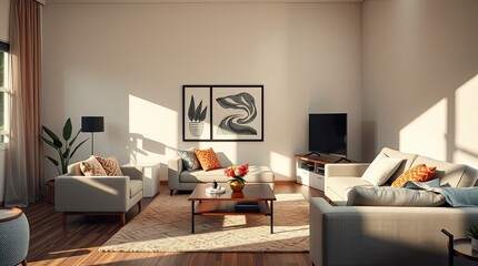interior of a modern living room 