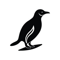 silhouette of a penguin