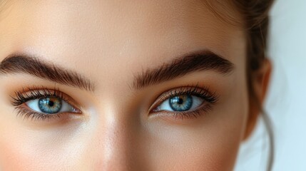 Fototapeta premium Gorgeous Close-Up of Beautiful Blue Eyes