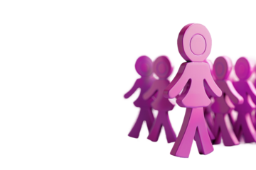 Creating equal opportunities for women, promoting gender equality and advocating for womens rights worldwide isolated on transparent background