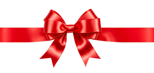 Red ribbon bow