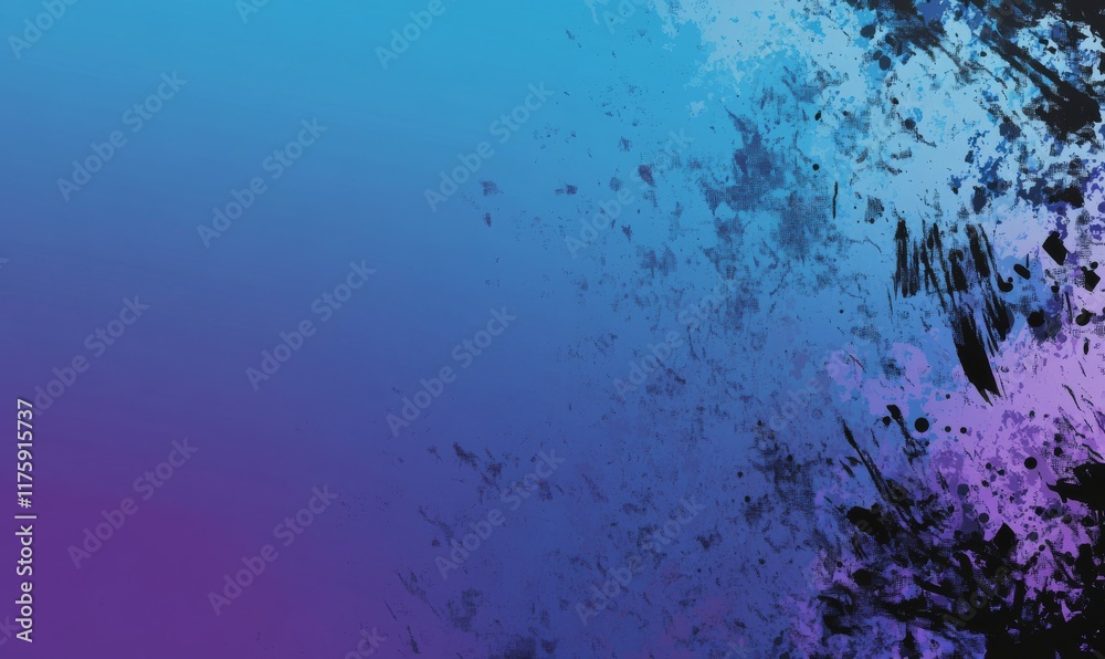 Sticker A banner background for a website page header, designed with an abstract noise effect in a grainy gradient of blue, purple, and black.