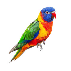 Obraz premium Colorful parrot perched on a branch in nature