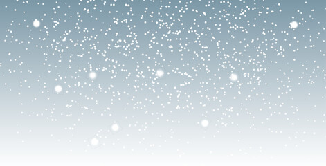 Vector winter flurry with snowflakes Delicate snow crystals forming a natural winter scene for Christmas cards, posters, decorations, and festive and banners.