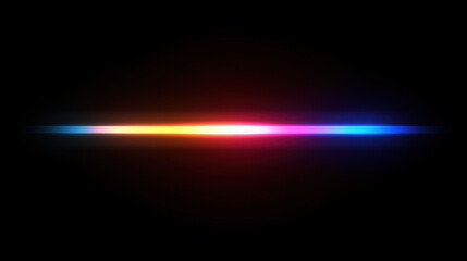 Color Light Effect with Top-Down Glow and Gradient Background, Creating a Sense of Speed, Movement, and Energy on a Black Background in High-Resolution Photography