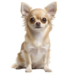 Obraz premium Small fluffy dog with alert expression in studio