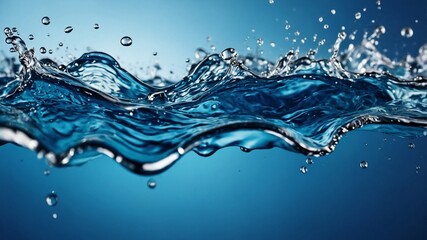 Blue seamless background, detailed flowing water liquid texture, rendered liquid, water, flowing movement, abstract design, smooth surface, organic fluidity, digital rendering, endless blue, seamless 