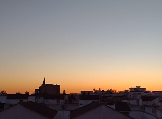 Obraz premium sunset over the city
