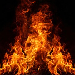 Fototapeta premium Fire flame texture for banner background burn abstract lights burning big flame
