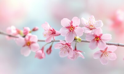 Obraz premium A slow motion of cherry blossom in Tokyo in spring season daytime close up