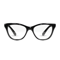 Fototapeta premium Stylish black eye glasses isolated on a transparent background perfect for everyday wear, black eye glasses isolated on transparent background file