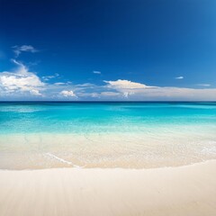 Fototapeta premium Summer vacation tropical beach with blue sky and sea for relaxation panoramic beach background