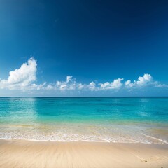 Obraz premium Summer vacation tropical beach with blue sky and sea for relaxation panoramic beach background