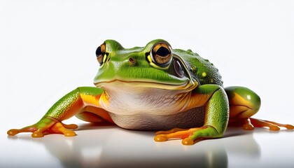 Frog on white background