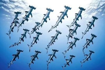 Obraz premium Scalloped Hammerhead Sharks