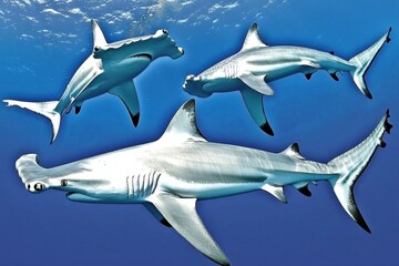 Obraz premium Scalloped Hammerhead Sharks